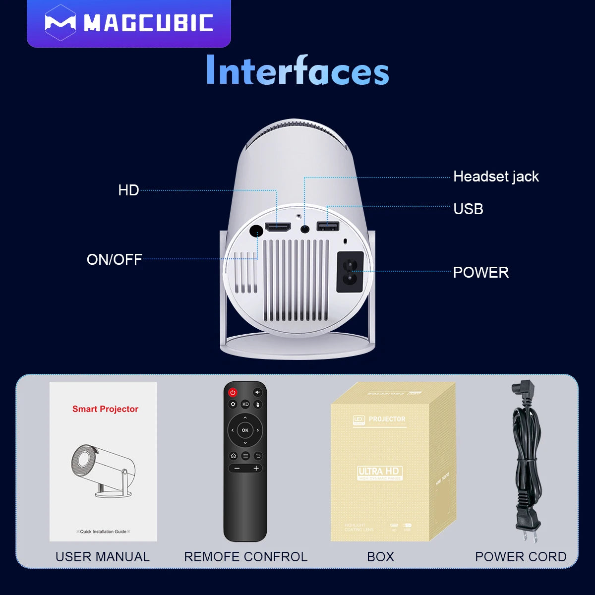 Mini Projector Android 11 4K 1280*720P|Cinema Outdoor Portable Projetor HY300 Pro
