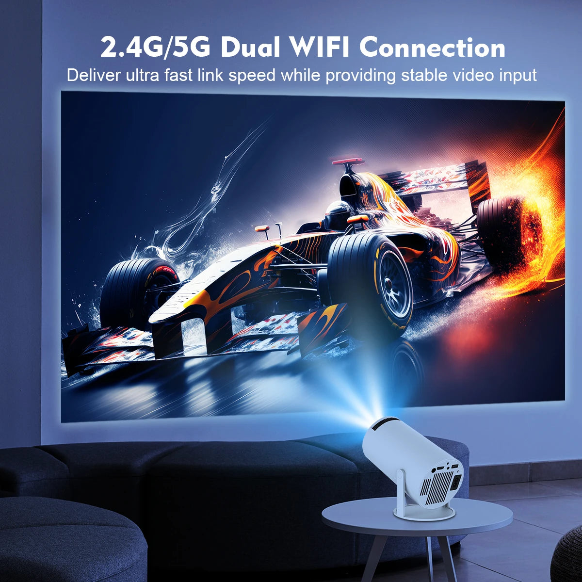 Mini Projector Android 11 4K 1280*720P|Cinema Outdoor Portable Projetor HY300 Pro