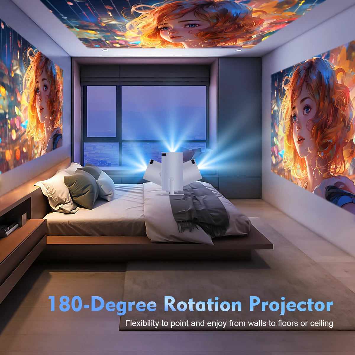 Mini Projector Android 11 4K 1280*720P|Cinema Outdoor Portable Projetor HY300 Pro