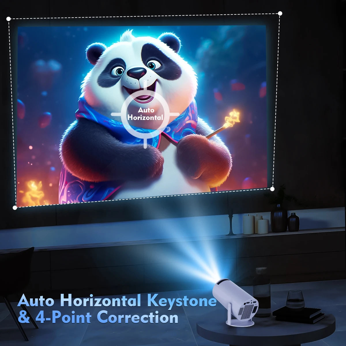 Mini Projector Android 11 4K 1280*720P|Cinema Outdoor Portable Projetor HY300 Pro
